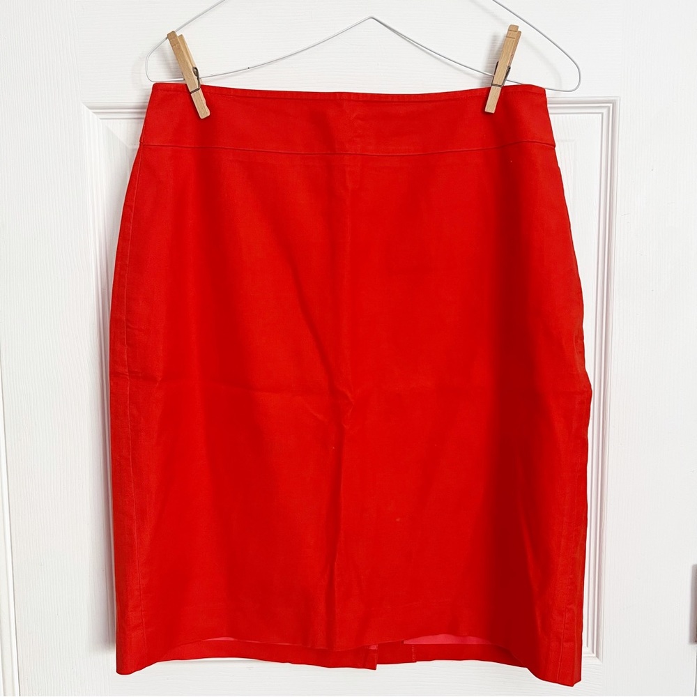 Ann Taylor | Coral Pencil Skirt With Back Slit